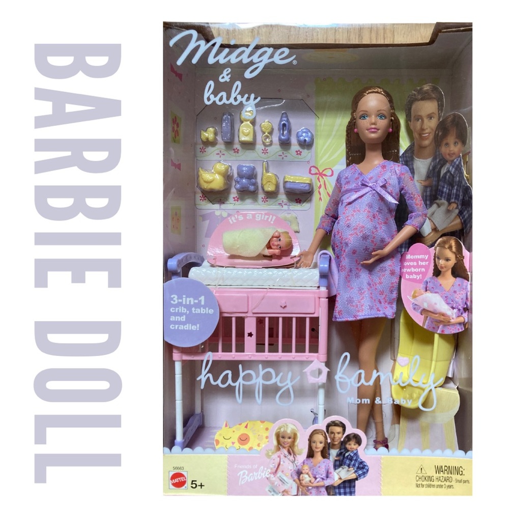 Mattel Midge & Baby - Happy Family Mom & Baby Doll Set (2002) - Factory …